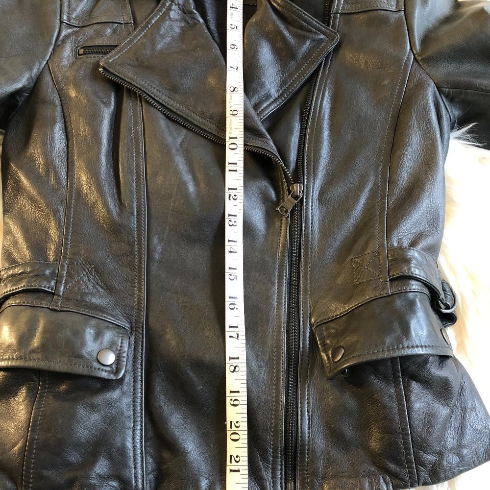 Banana Republic Black Leather Moto Jacket - Picture 14 of 16